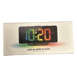 Hournor Digital Alarm Clock LED Color Changing Night Light Bedside Clock USB
